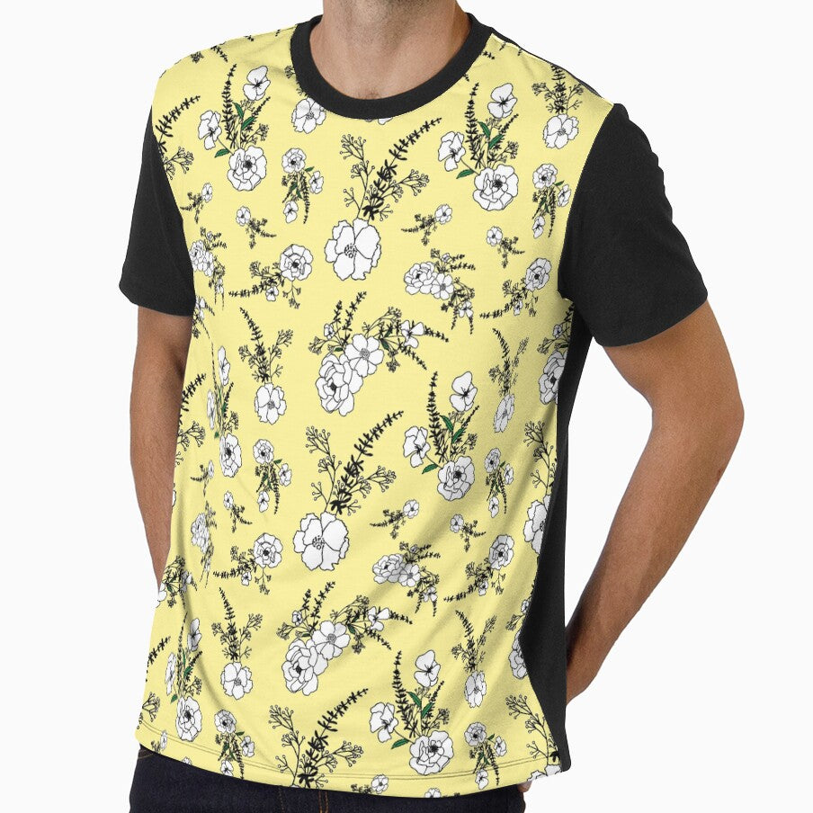 Eleanor Yellow & Green Floral by FEM-creative