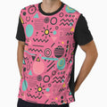 Retro 80s Dance Party Pattern: Bold and Minimalist Design Bright Colors by Teemaniac