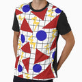 Retro 80's Grid Pattern & Geometric Shapes Seamless Pattern by BlueMoonBarn