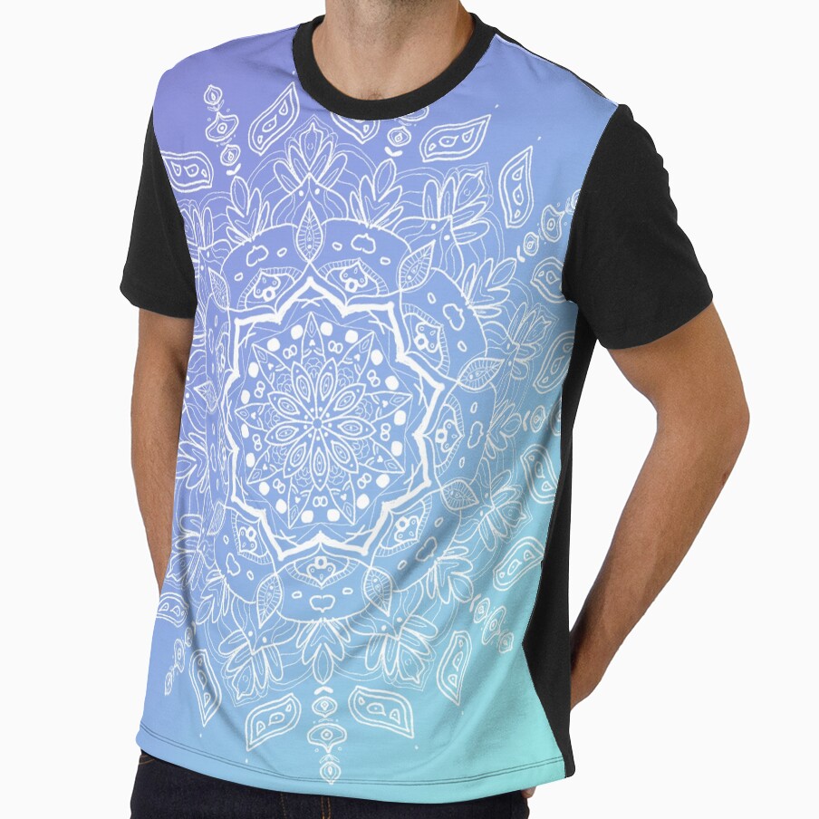 Boho blue purple mandala by bohoDecor