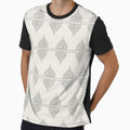 Boho Geometric Line Art in Black and Bone by Erin Kendal by Erin Kendal
