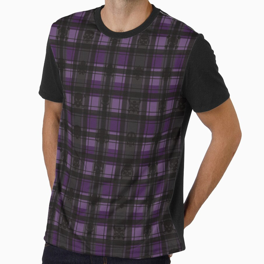 Purple Gothic Skull Plaid by NoBonesLife