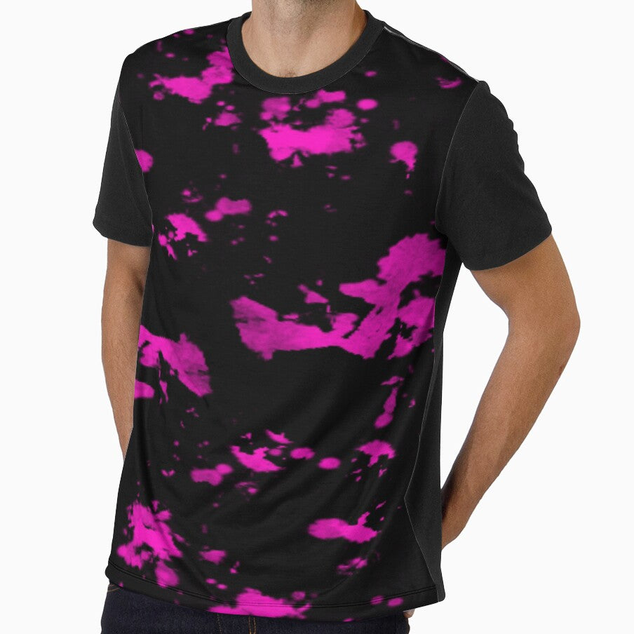 Pink splatters on black by calibrit