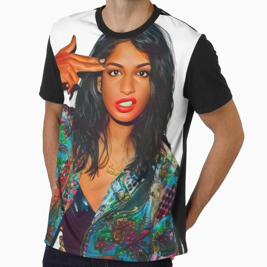 M.I.A. female rapper sticker shirt by CHNM8E