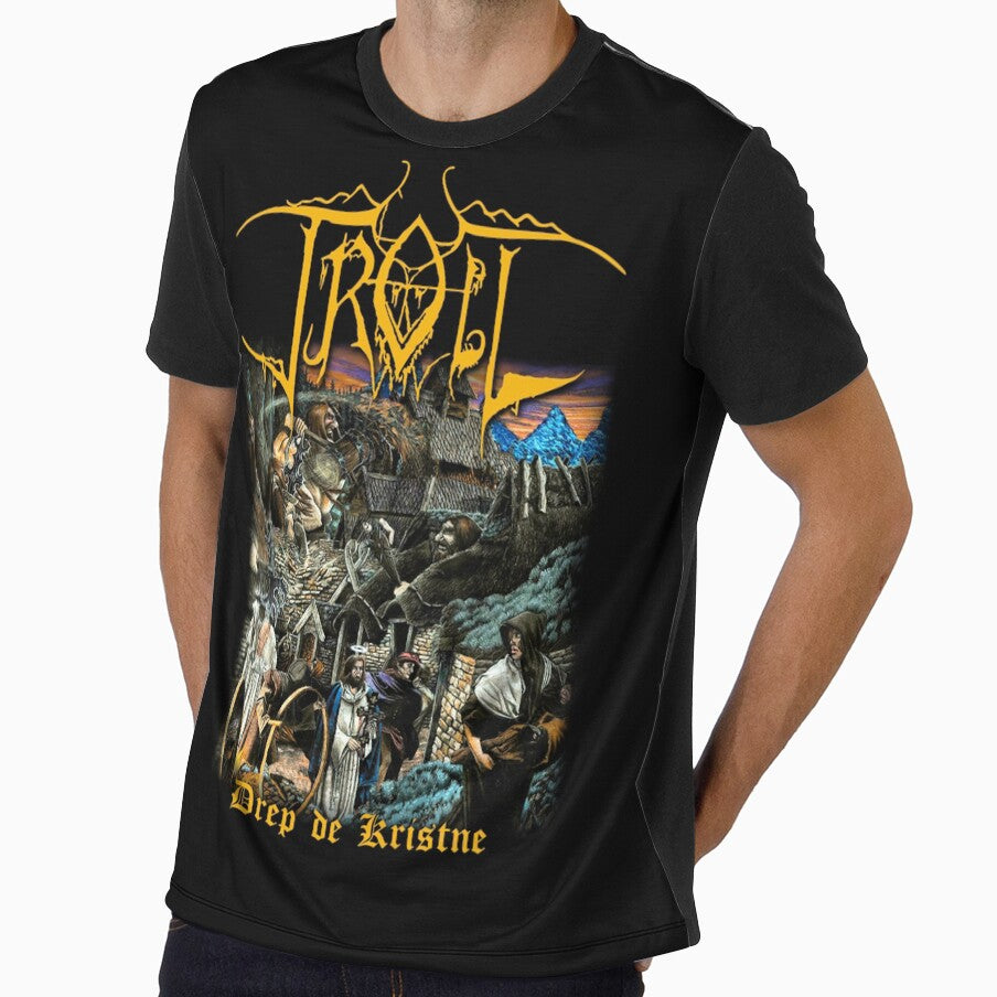 Drep De Kristne By Troll Classic Old School Norwegian Black Metal Racerback Tank Top by celestekey
