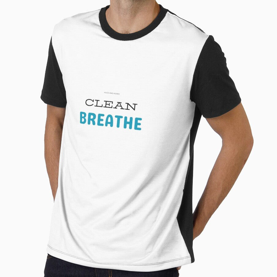 Blue Green Simple Breathe T- Shirt by VKKMANAGE