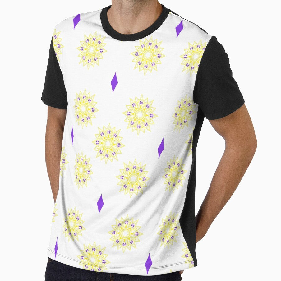 Flower patterns yellow on white by Chaoticzarts