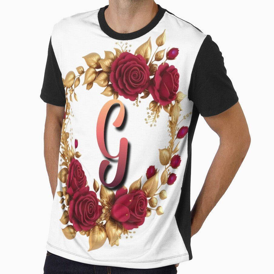 Custom Name Initial Shirt ? Luxury Floral Design by CozyBlobStudio