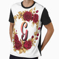 Custom Name Initial Shirt ? Luxury Floral Design by CozyBlobStudio