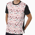 Pink boho christmas mushroom pattern by ANU911