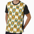 70s Retro Wave Pattern – Teal, Mustard & Earthy Tones – Mid Century Modern Boho by JMgraphic