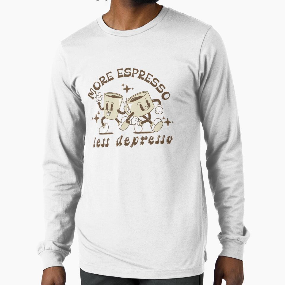 More Espresso Less Depresso Retro Coffee Lovers by onthemovedesign