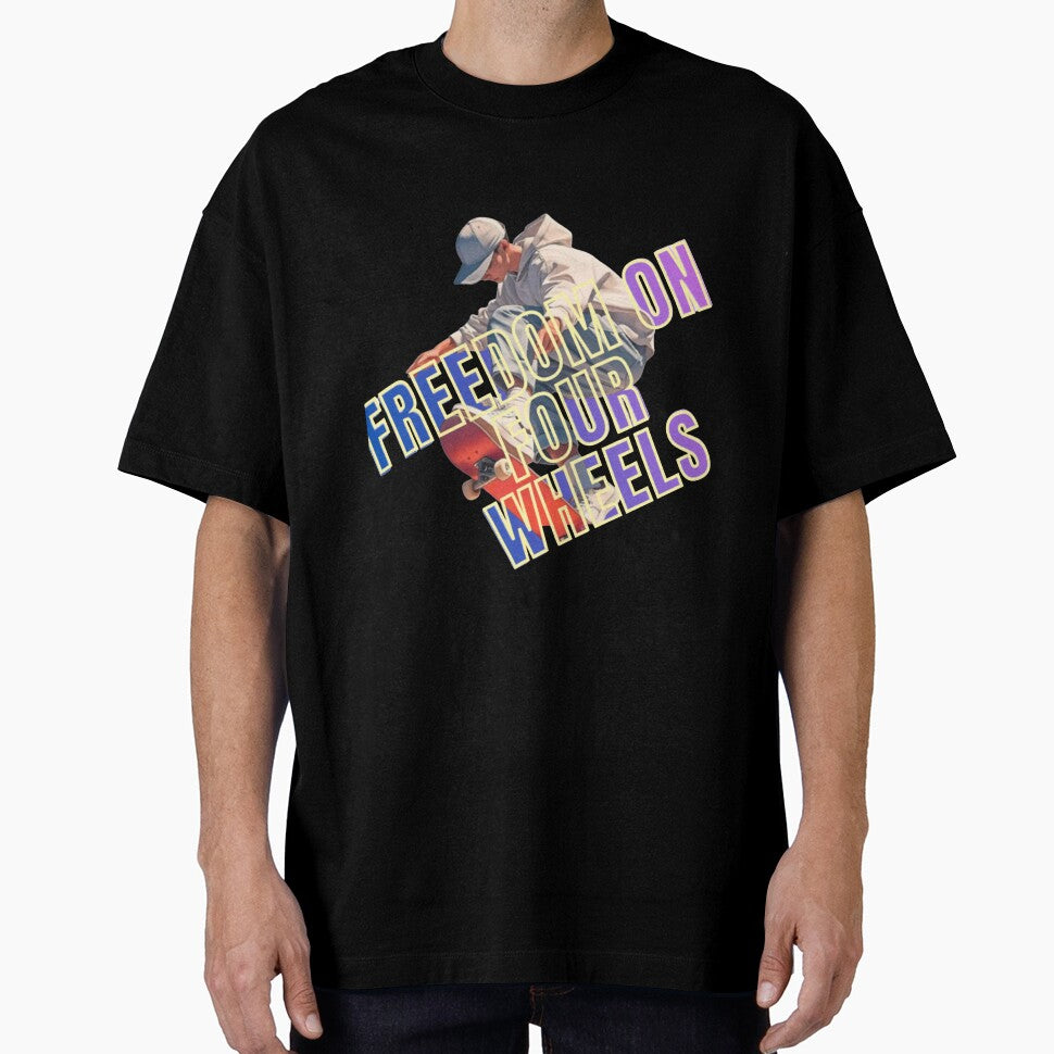 ​Freedom On Four Wheels - Cool Skater Boy Art by thazinart