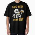 Save water Drink beer, Funny Skeleton by HandicraftArt