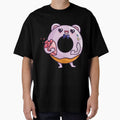 Funny donut character with bouquet in kawaii style. by IrinaCuteLab