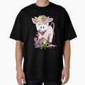 cartoon cow eating flowers by BeingNow