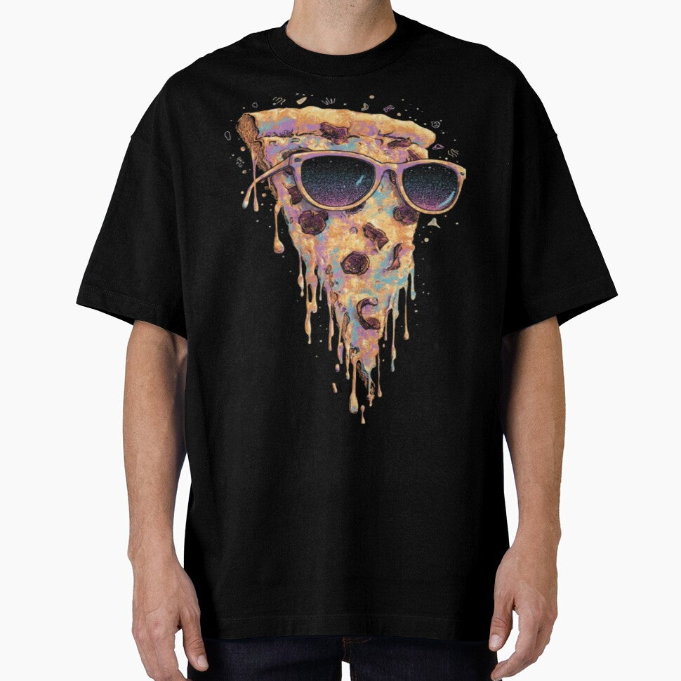 Cool Drippy Pizza Slice – Neon Sunglasses Pop Art by ZChrome