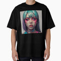 Pop Art Anime Bold Color Poster | Dark Cyberpunk Anime Design by Joy-boy-op