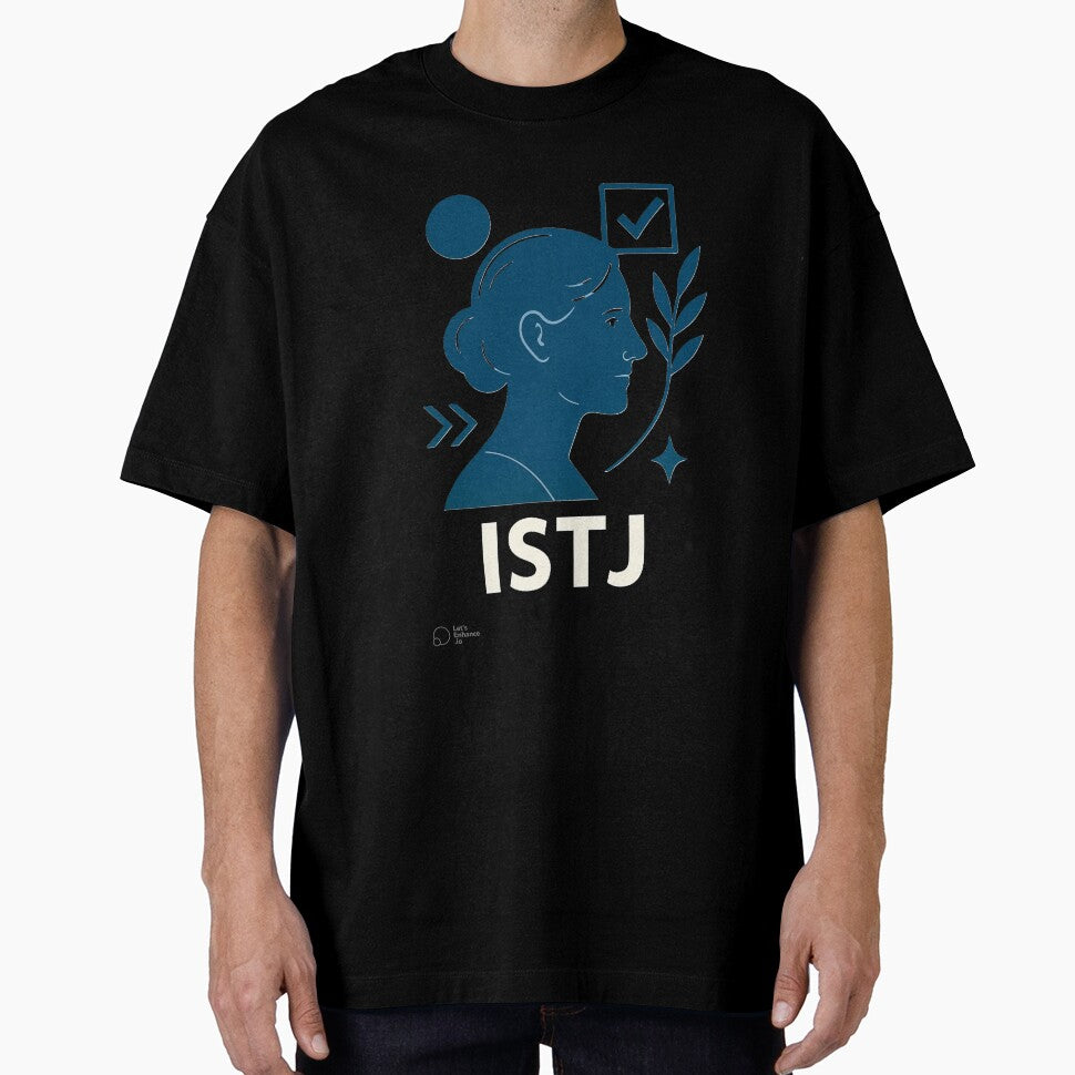 ISTJ Personality Abstract Art – MBTI Design (Center Print) by W-Rm