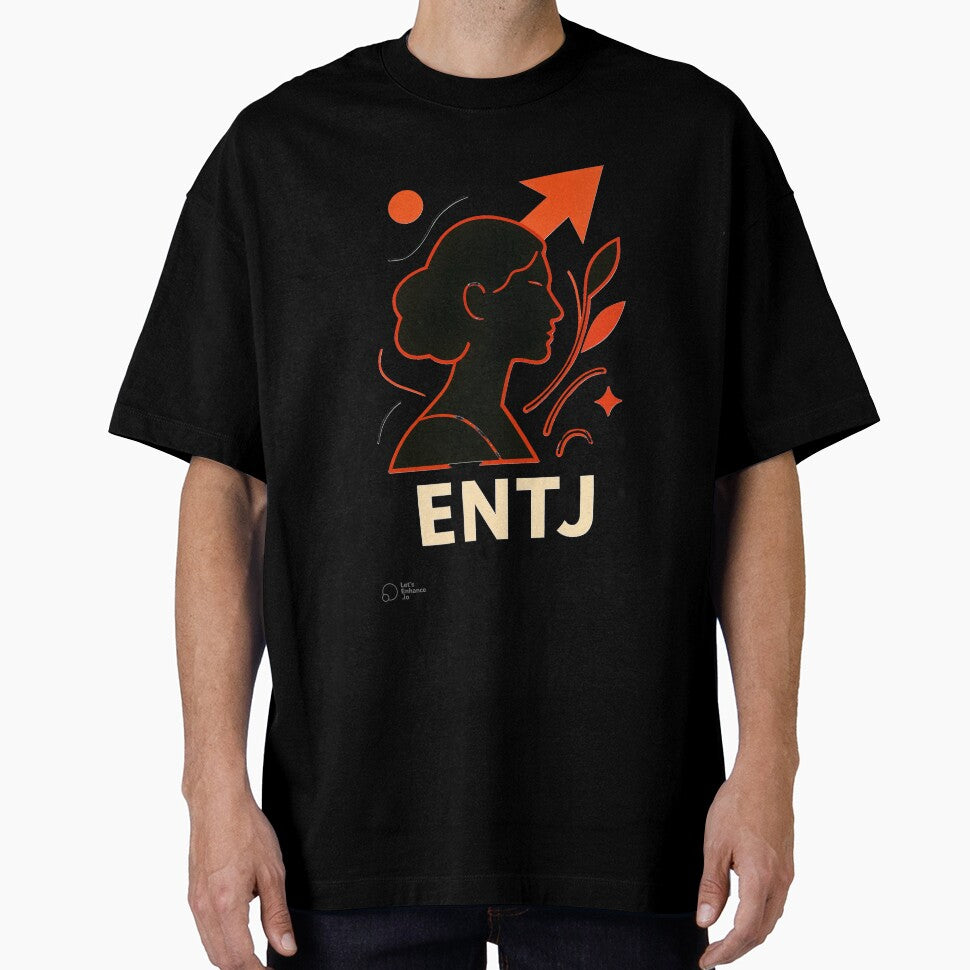 ENTJ Personality Abstract Art – MBTI Design (Center Print) by W-Rm