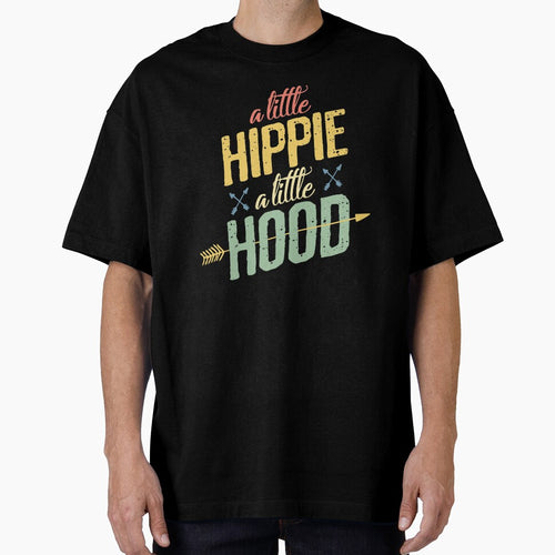 A little hippie a little hood funny quote vintage style arrow graphic by alenaz