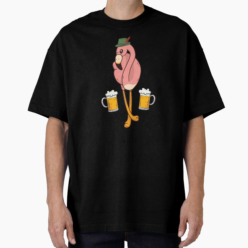 Oktoberfest Volksfest Beer Drinking Flamingo Gift by haselshirt