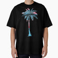 Palm Tree Pink and Blue Clouds by Unaiza Khalid