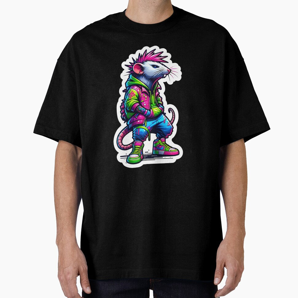 Male Neon Punk Rat Punks Not Dead by Mekone
