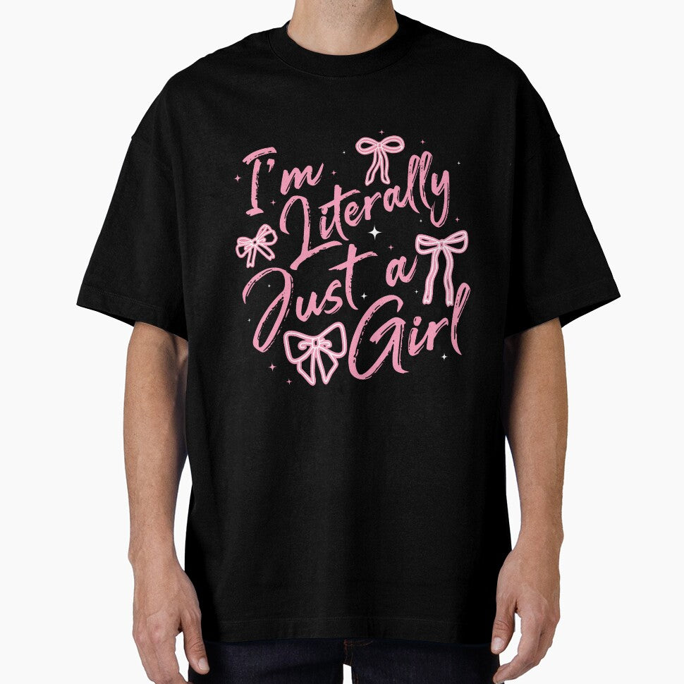 I'M Literally Just A Girl Pink Coquette Bow Y2K Women Girls by heupelipocko