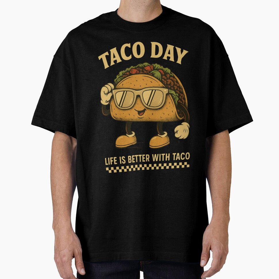 Taco Day – Funny Retro Taco Illustration with Attitude | Vintage Mexican Food Design by Still Hungry Shop