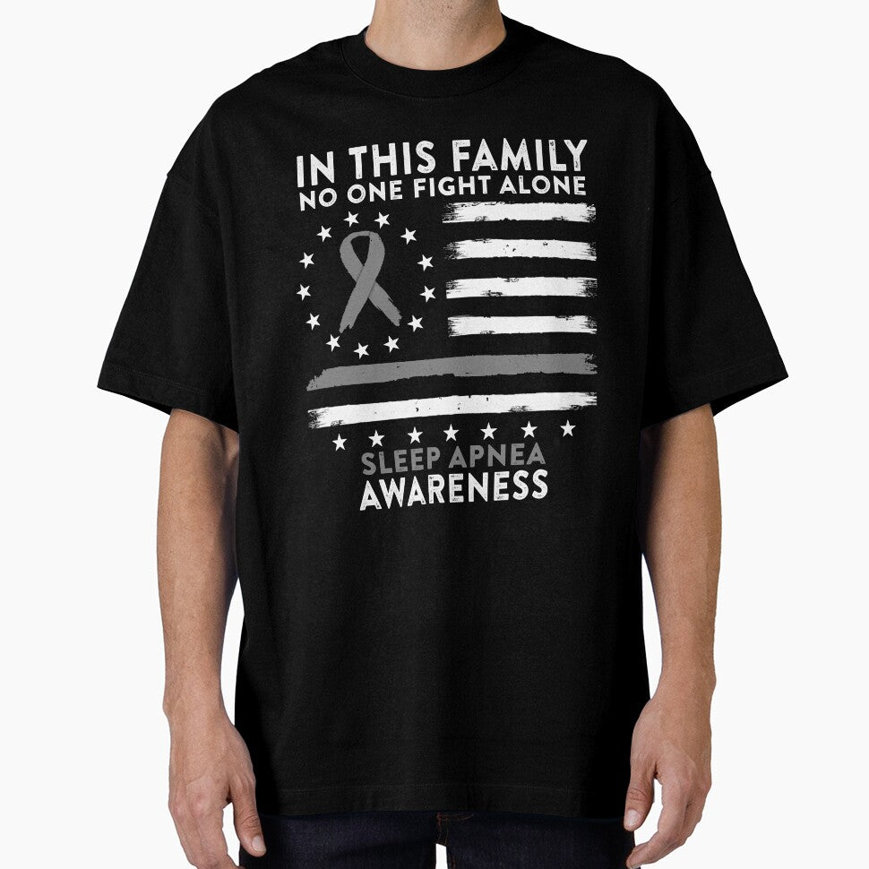 In This Family No One Fights Sleep Apnea Alone American Betsy Ross Flag by deputylove