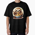 Cute Sloth Eating Ramen – Kawaii Sloth Noodle Bowl by TripleMoonCrafts