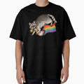 Inclusive Pride Flag Stealing Raccoon Trash Panda LGBTQIA QUEER BE GAY DO CRIME TRANS Alphabet Mafia Funny Pride Shirt CSD Pride Month by Veymoth