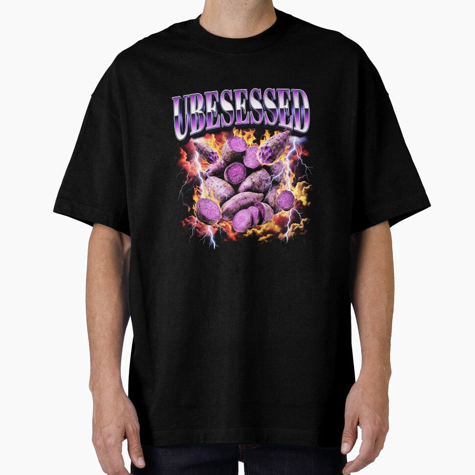 Funny Ubesessed Purple Yam Ube Food Pun by elderberry