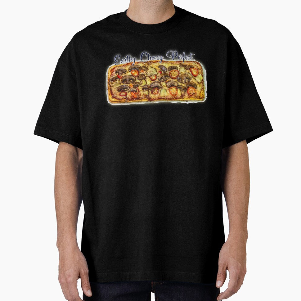 Earthy Cheesy Perfect – Mushroom Pizza Food Lover Humor Design by aadventures