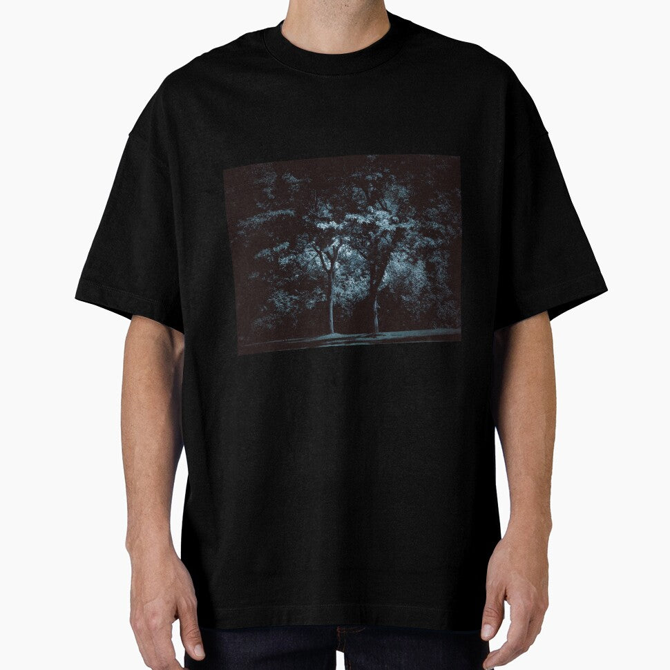 dazecore aesthetic trail landscape photography grunge vintage blue bunch of trees darker closer by sielexis