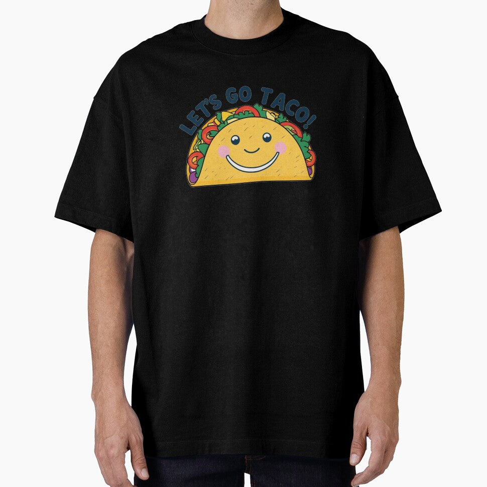 Let’s Go Taco! Happy Cartoon Taco with Blushing Cheeks – Cute Food Design by Dokak Shop