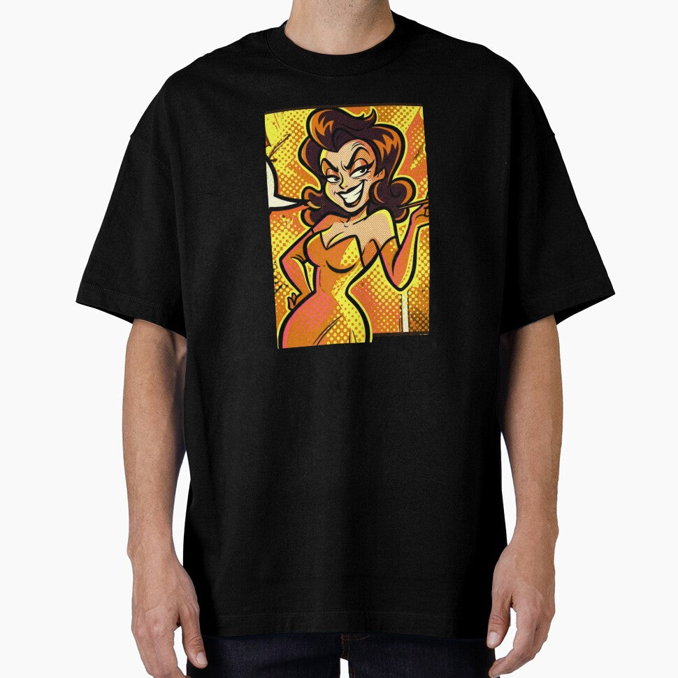 Natasha Fatale Retro Cartoon Villain Design | Vintage Spy Femme Fatale Art T-Shirt by gary44