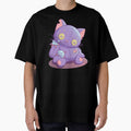 Sad Purple Cat Doll Creepy Cute Anime Aesthetic Kawaii Pastel Goth by Irene Koh