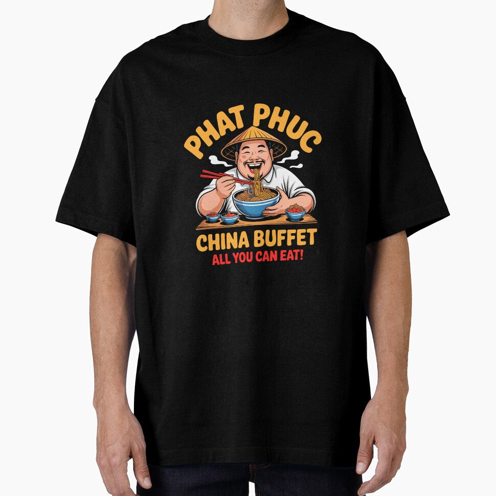 Funny Phat Phuc China Buffet Cartoon Chinese Food Lover by w1ckerman