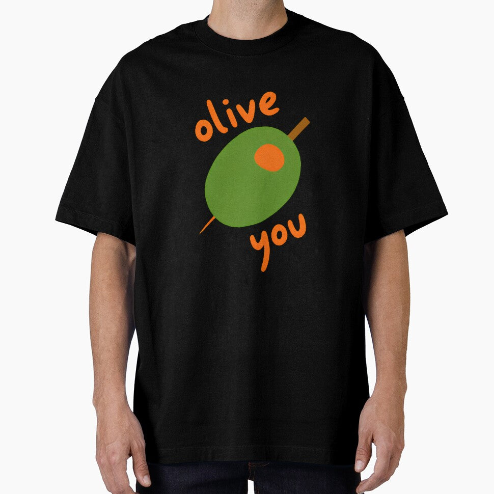 Kawaii Olive You — Cute Funny Food Pun Illustration | Green Olive Heart Lov by Colorful-Garden