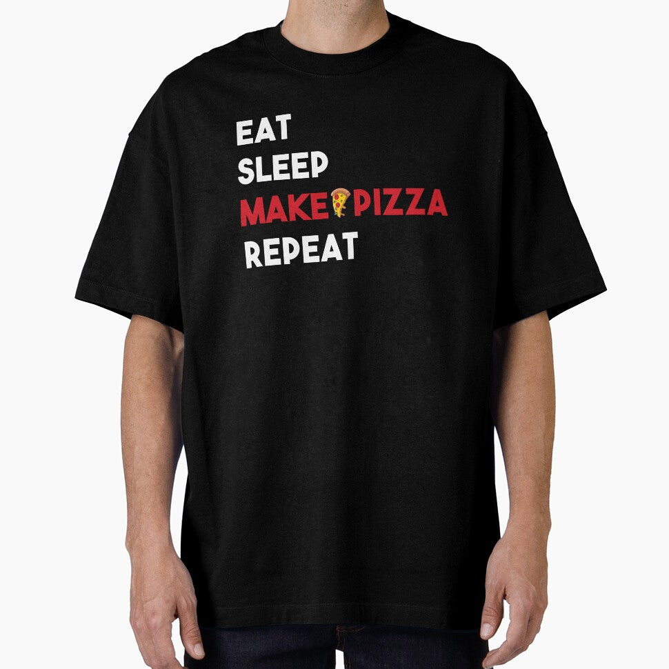 Eat Sleep Make Pizza Repeat - Pizza Maker Lover Foodie by Alaadin Bendali Braham