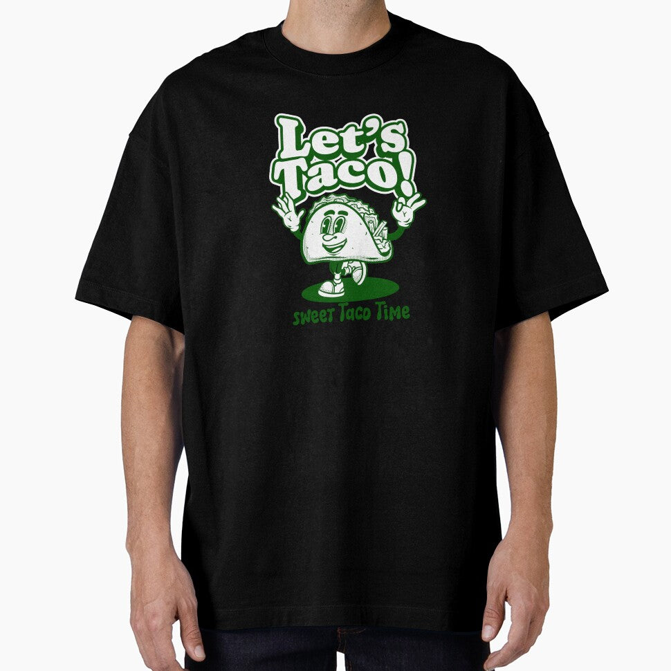 unique groovy taco food tshirt mascot character by sanwr