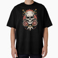 Barbed Wire Crown Skull Crossed Daggers Roses Skull Gift by Say It With Ink