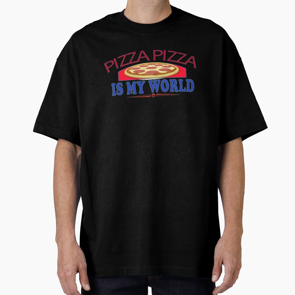 Funny Double Words Pizza Pizza Is My World Slogan by uta917