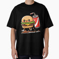 Kawaii Burger Running From Spilled Soda by CanvasCutie