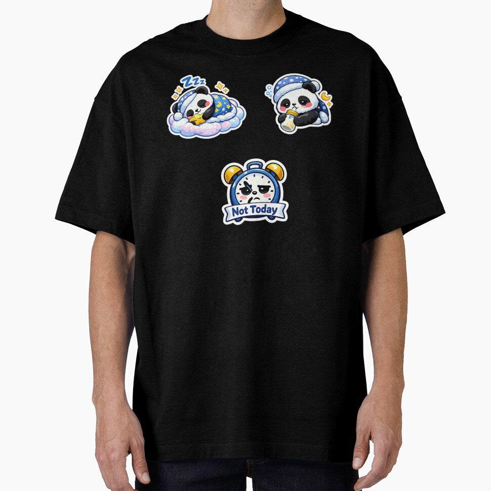 Cute Kawaii Panda Set, Cute Kawaii Sleeping Panda by graphic-genie