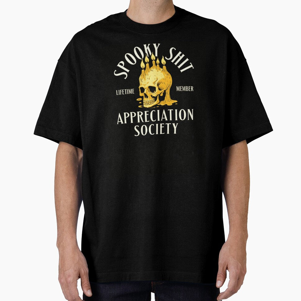 Spooky Shit Appreciation Society Funny Halloween Skull Gothic Humor by Dujosufot