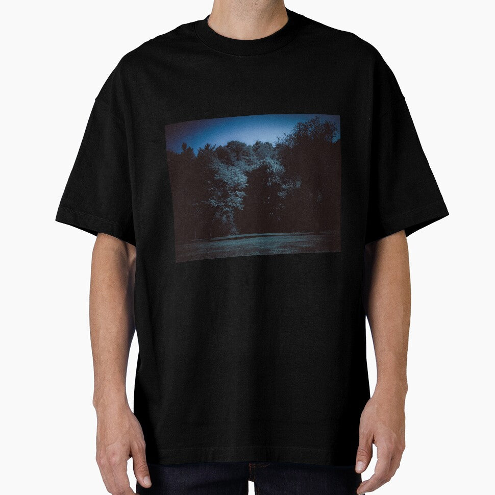 dazecore aesthetic trail landscape photography grunge vintage blue bunch of trees beautiful sky darker by sielexis