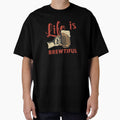 Life is Brewtiful – Funny Beer Quote with Hand Holding a Beer Illustration by Merch Alchemy